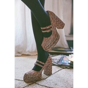 Circus NY By Sam Edelman Zigzag Platform Heels Mary Jane Multicolor 10M